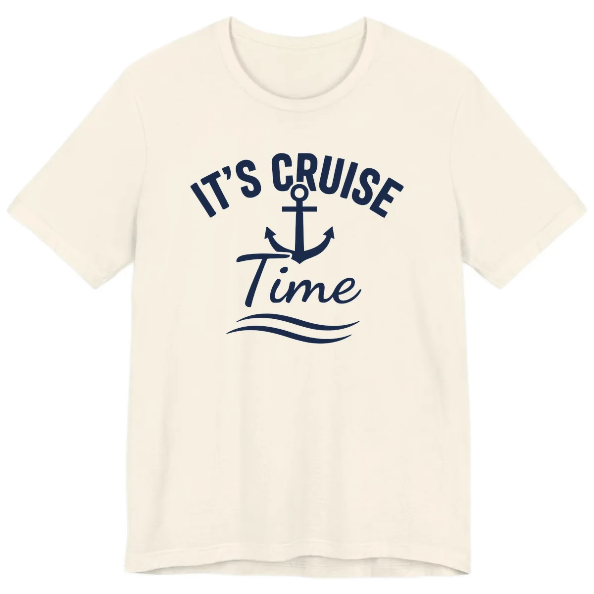 It's Cruise Time Anchor Premium T-Shirt in Natural