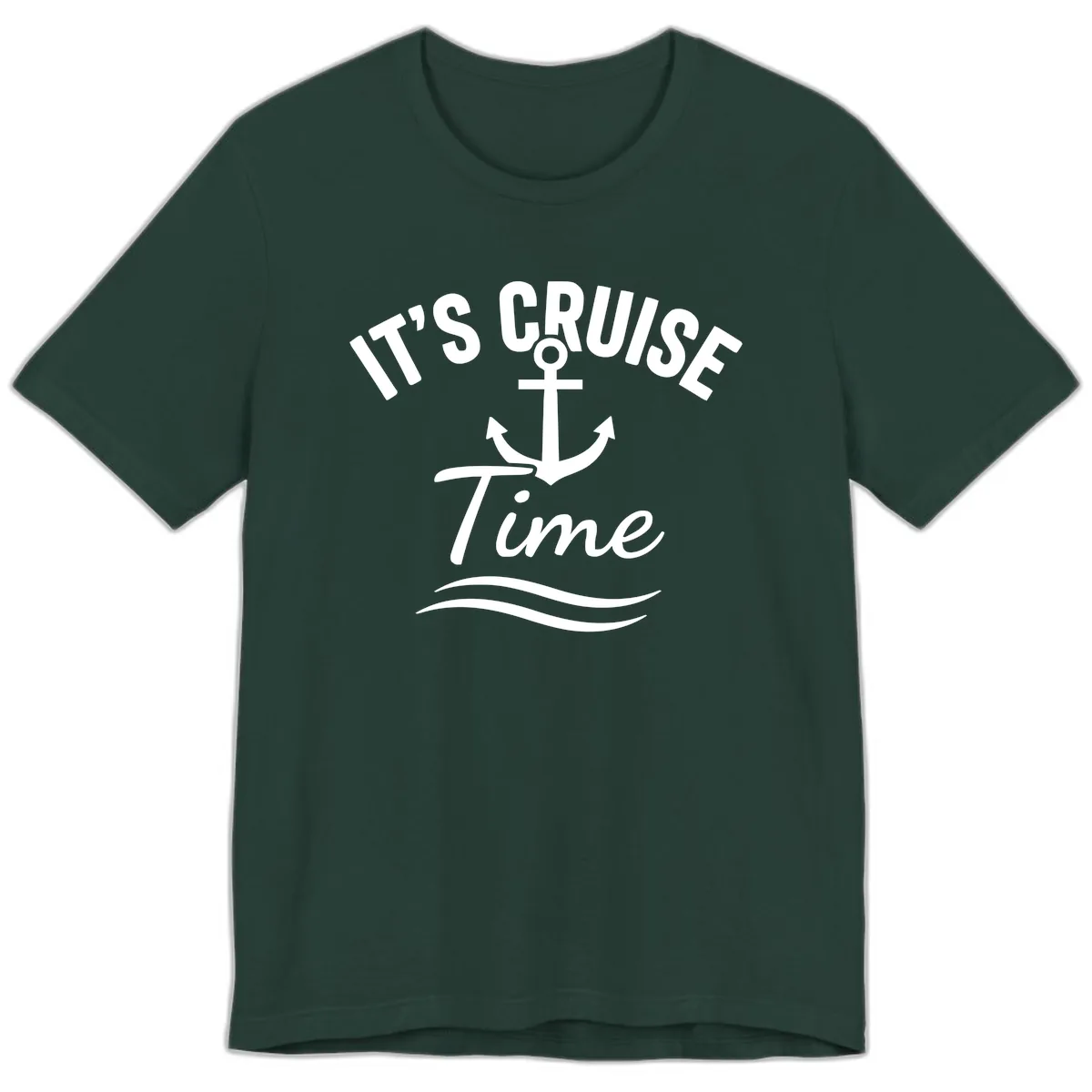 It's Cruise Time Anchor Premium T-Shirt in Forest