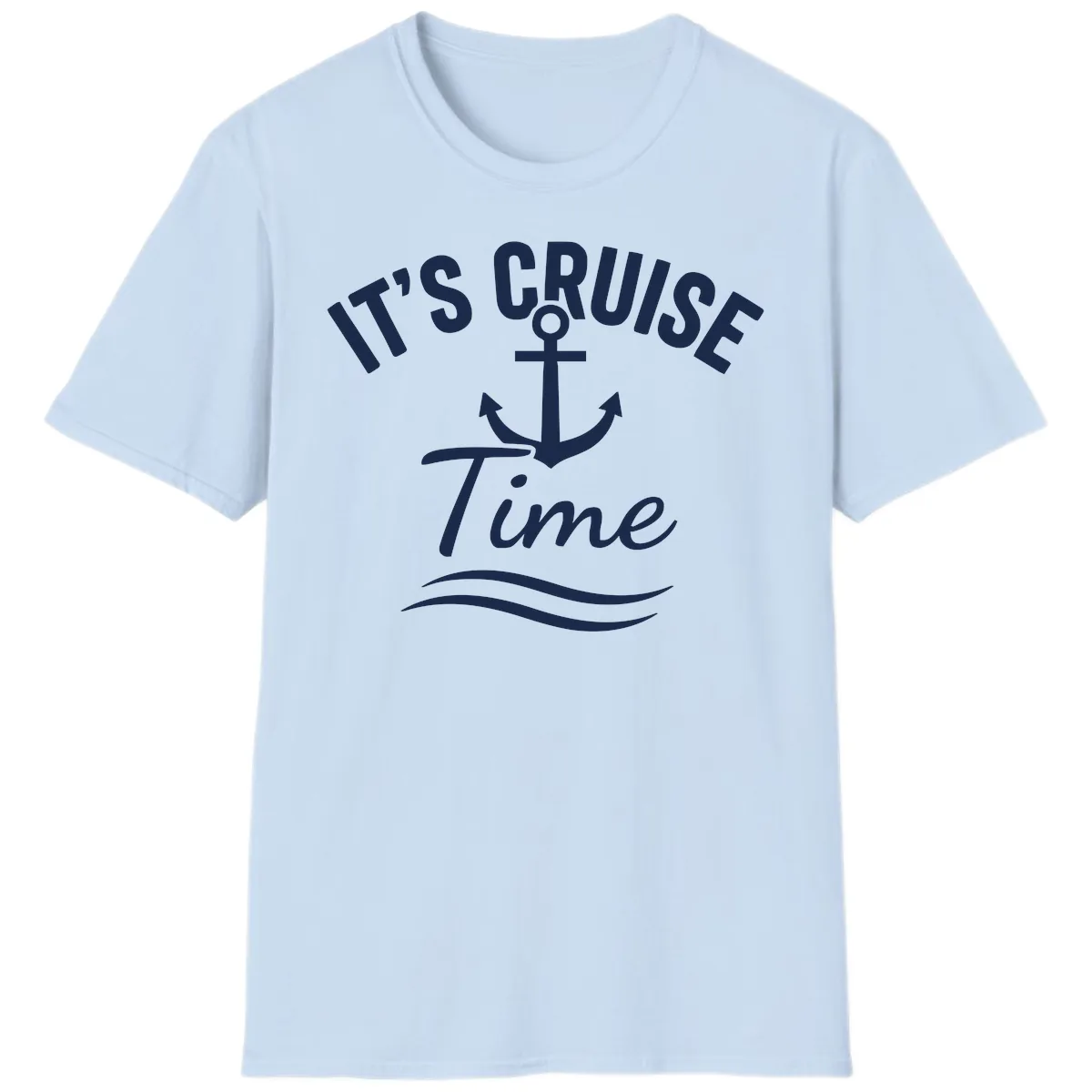 It's Cruise Time Anchor T-Shirt in Light Blue