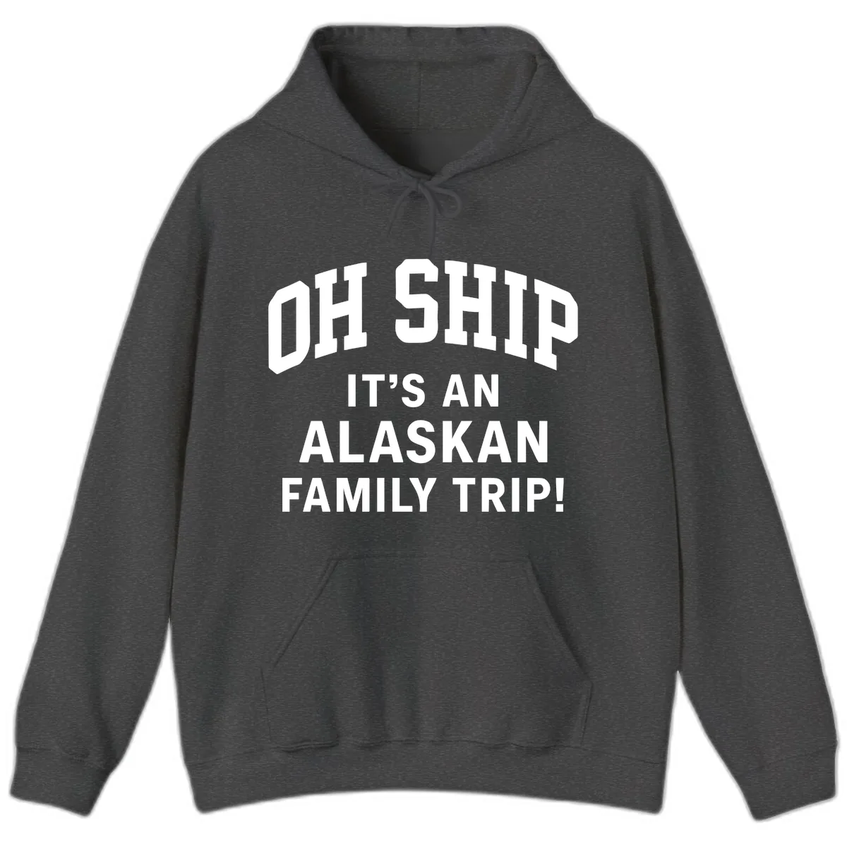 Oh Ship It's An Alaskan Family Trip Hoodie in Dark Heather