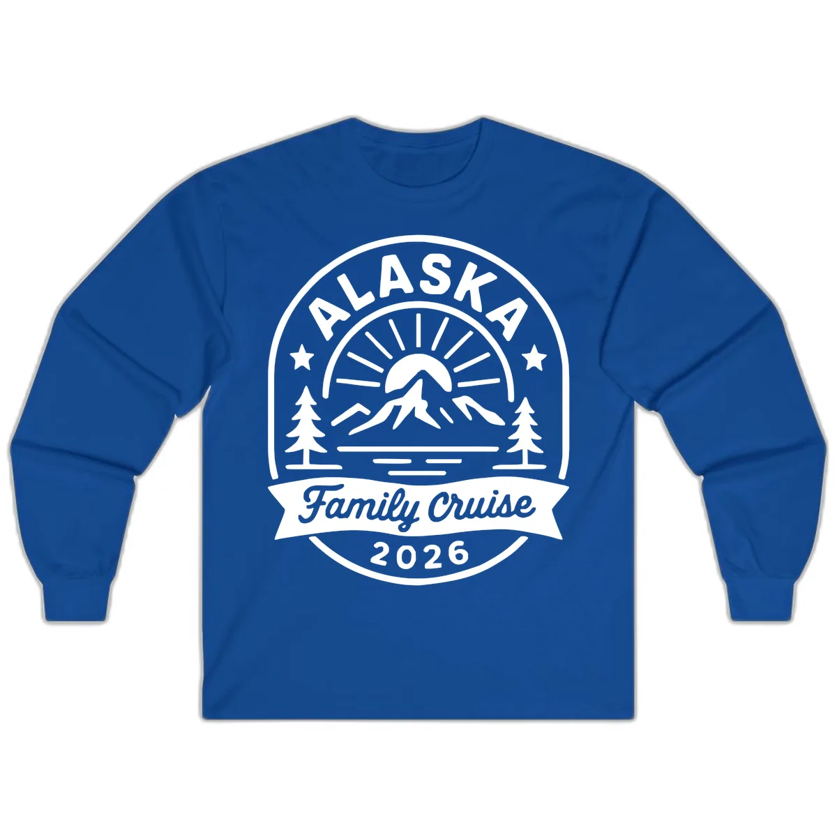 Alaska Family Cruise 2026 Badge Long Sleeve in Royal
