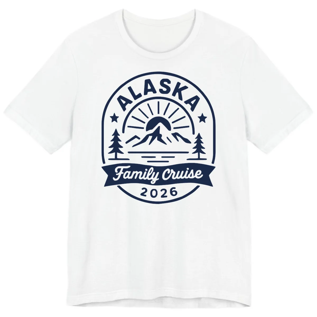 Alaska Family Cruise 2026 Badge Premium T-Shirt in White
