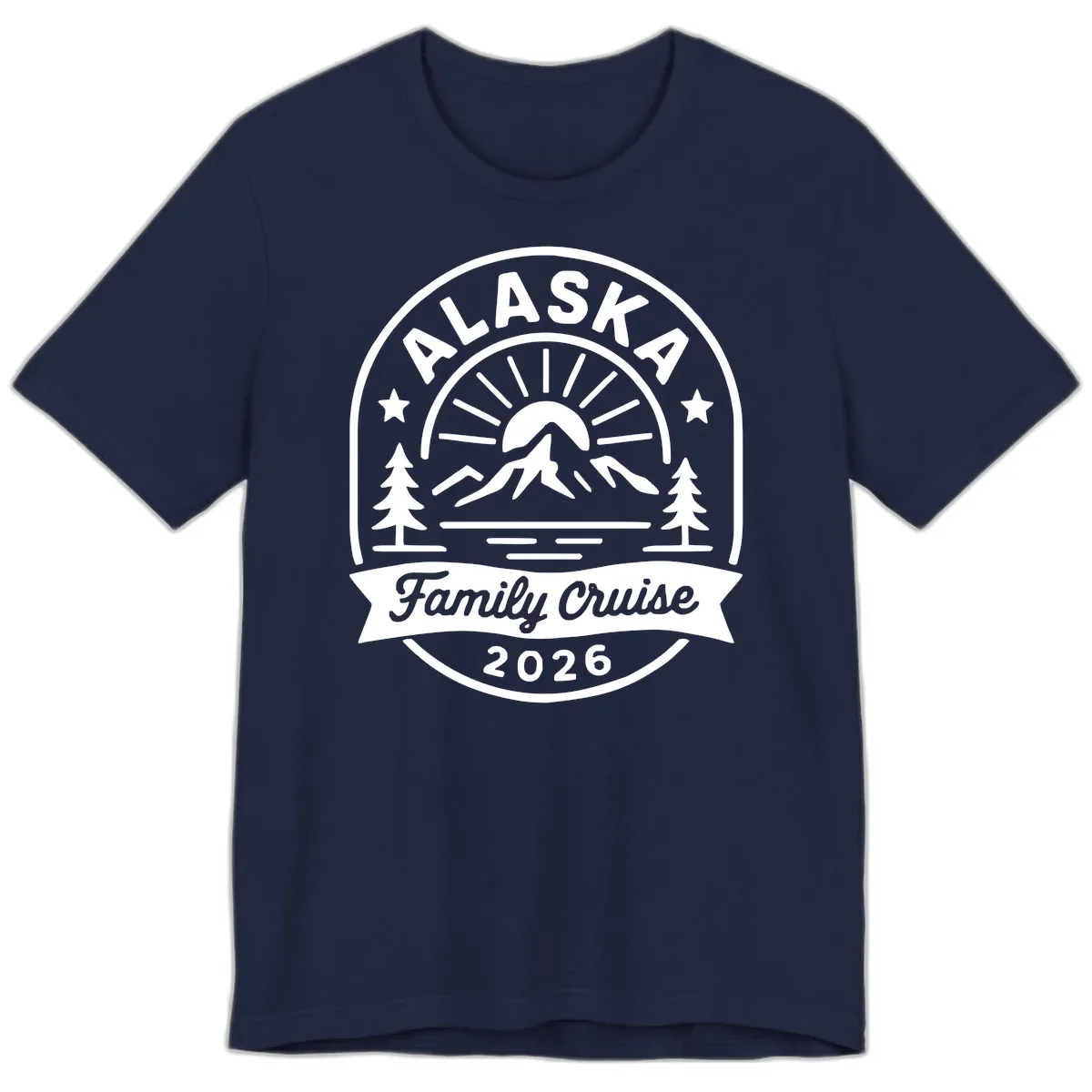 Alaska Family Cruise 2026 Badge Premium T-Shirt in Navy