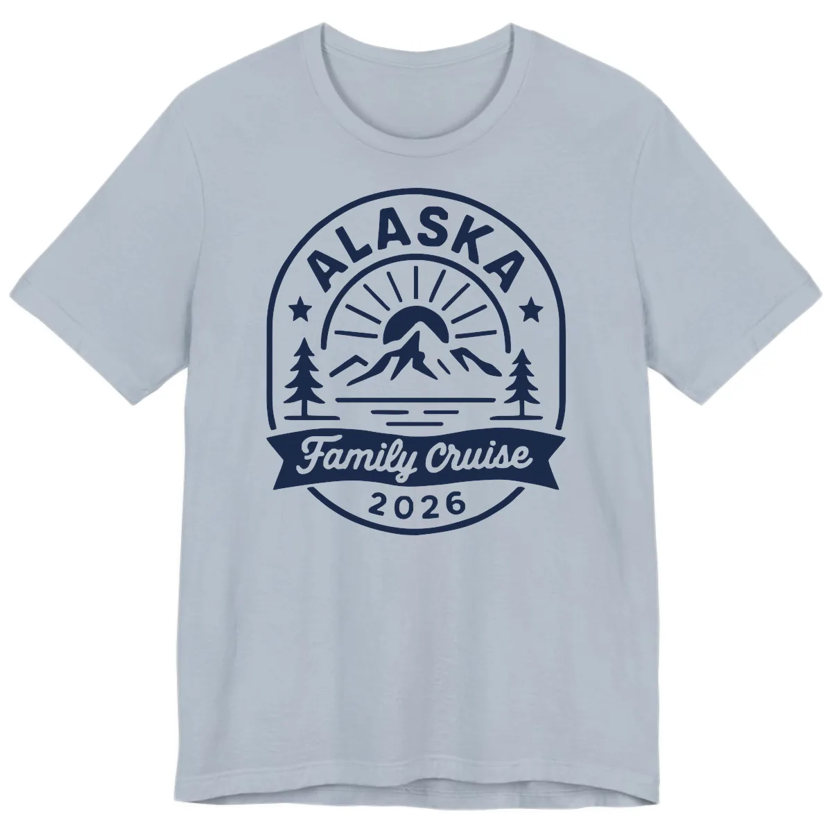 Alaska Family Cruise 2026 Badge Premium T-Shirt in Light Blue