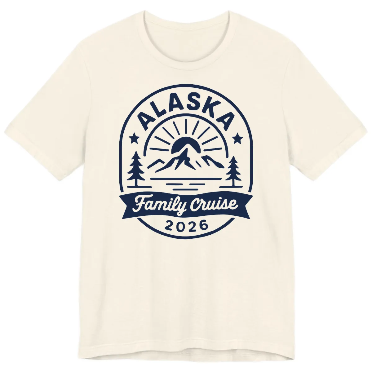Alaska Family Cruise 2026 Badge Premium T-Shirt in Natural