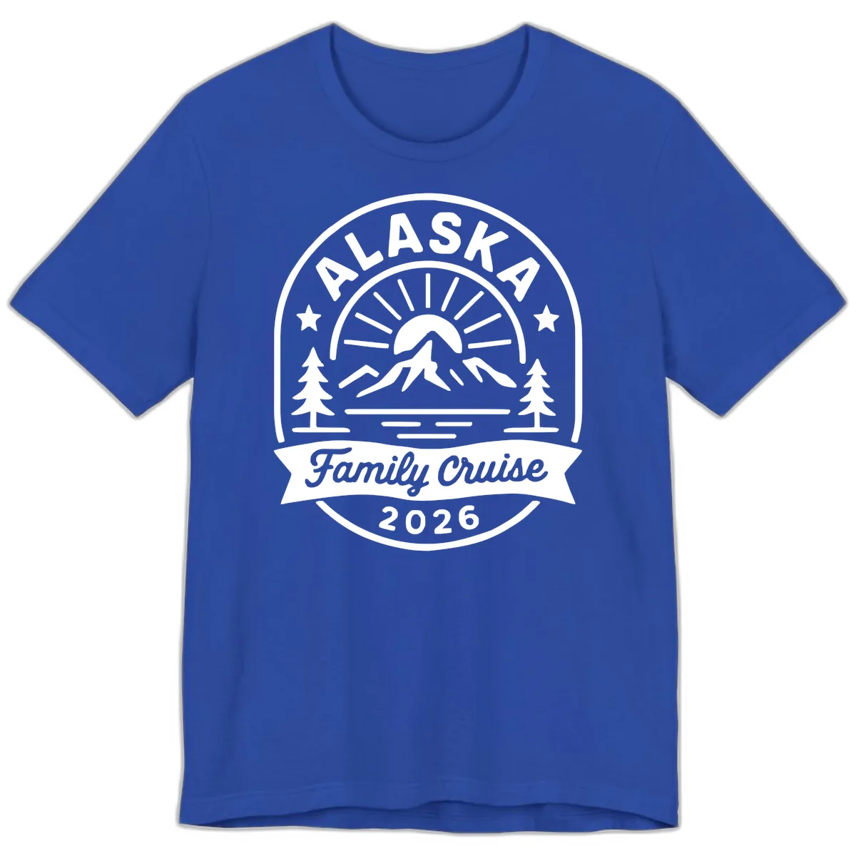 Alaska Family Cruise 2026 Badge Premium T-Shirt in True Royal