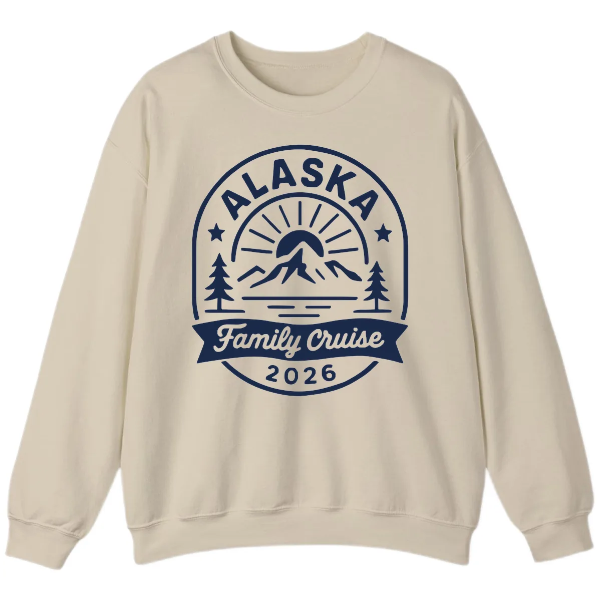 Alaska Family Cruise 2026 Badge Sweatshirt in Sand