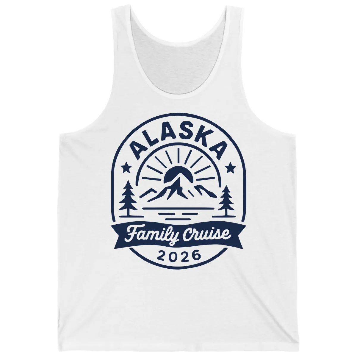 Alaska Family Cruise 2026 Badge Tank in White