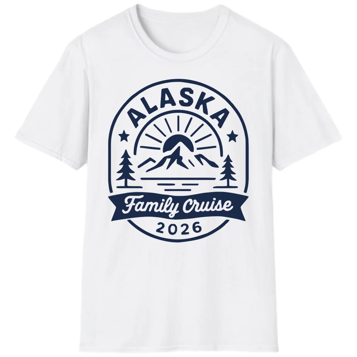 Alaska Family Cruise 2026 Badge T-Shirt in White
