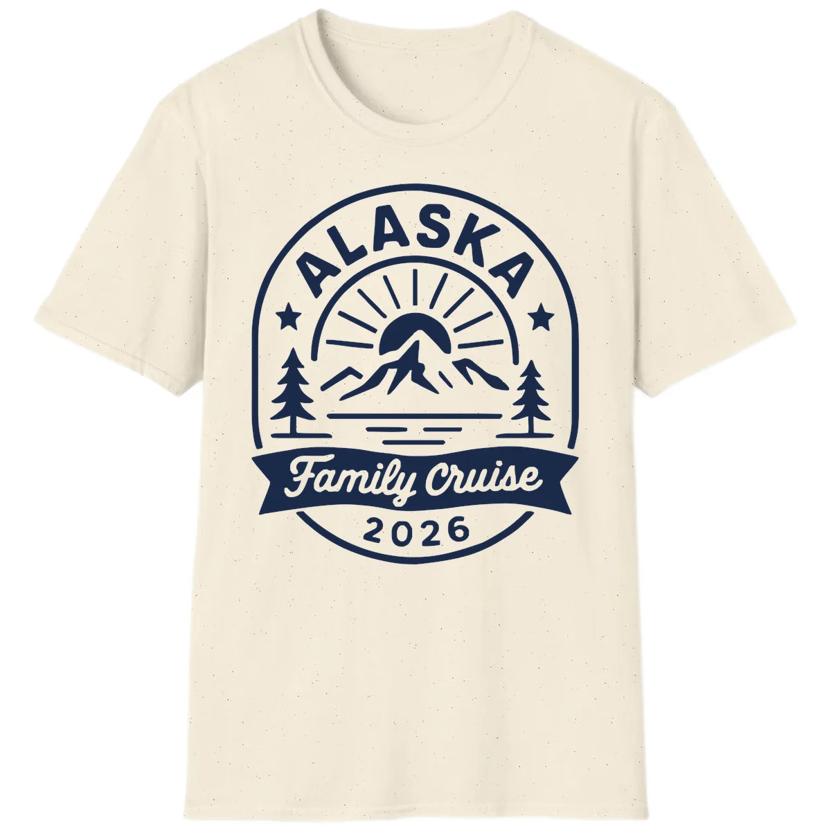 Alaska Family Cruise 2026 Badge T-Shirt in Natural
