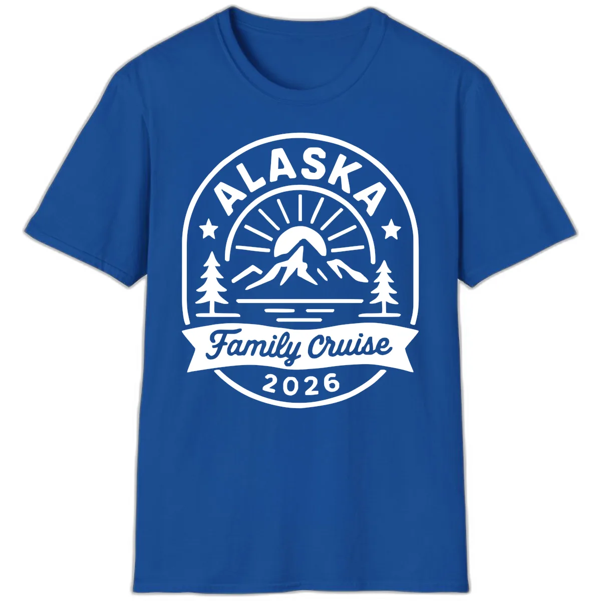 Alaska Family Cruise 2026 Badge T-Shirt in Royal