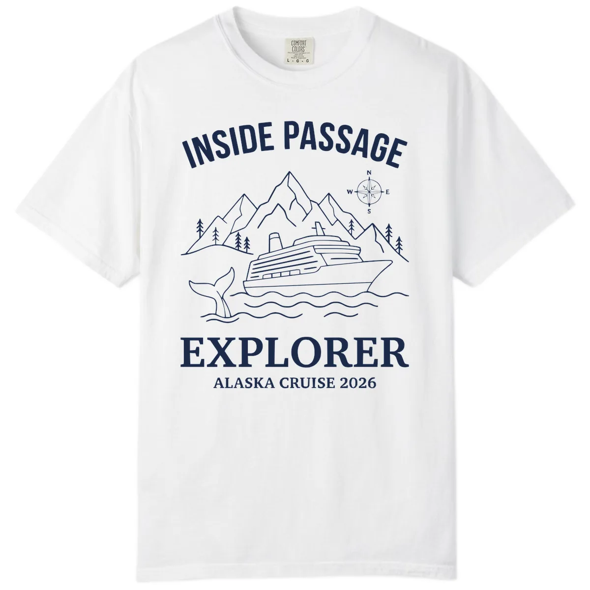 Inside Passage Explorer Alaska Cruise 2026 Comfort Color in White