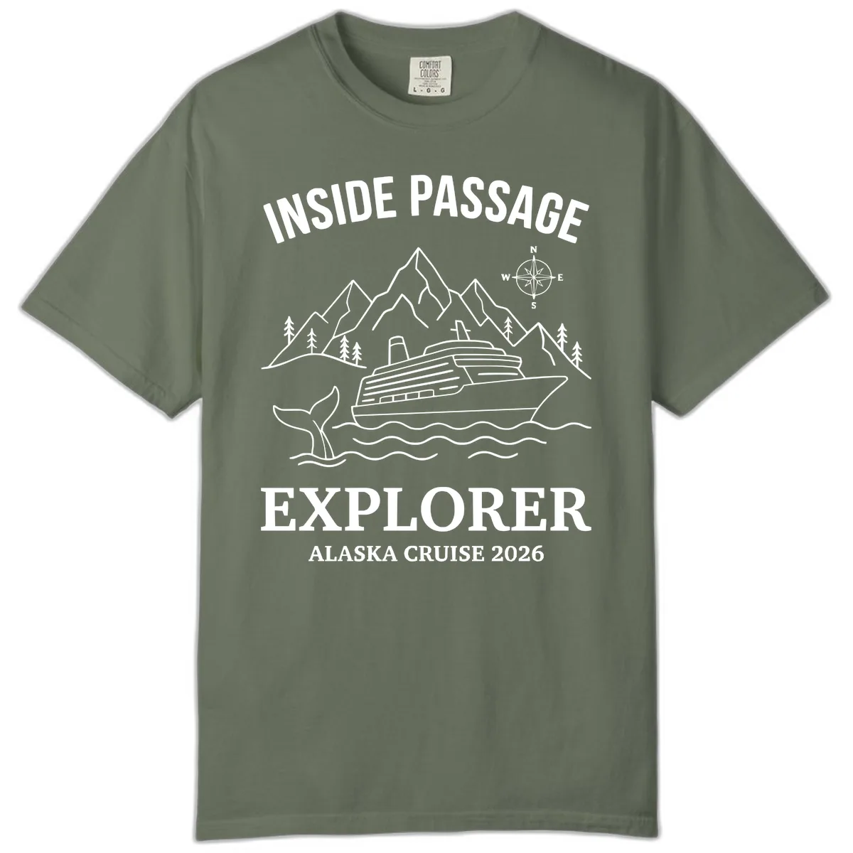 Inside Passage Explorer Alaska Cruise 2026 Comfort Color in Moss
