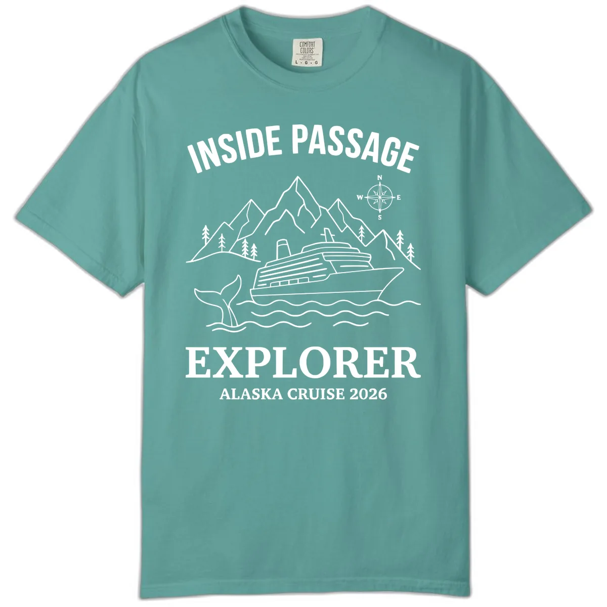 Inside Passage Explorer Alaska Cruise 2026 Comfort Color in Seafoam