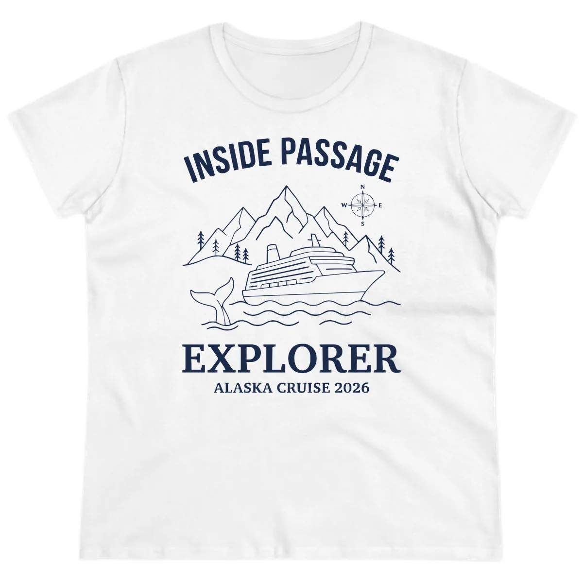 Inside Passage Explorer Alaska Cruise 2026 Ladies Tee in White