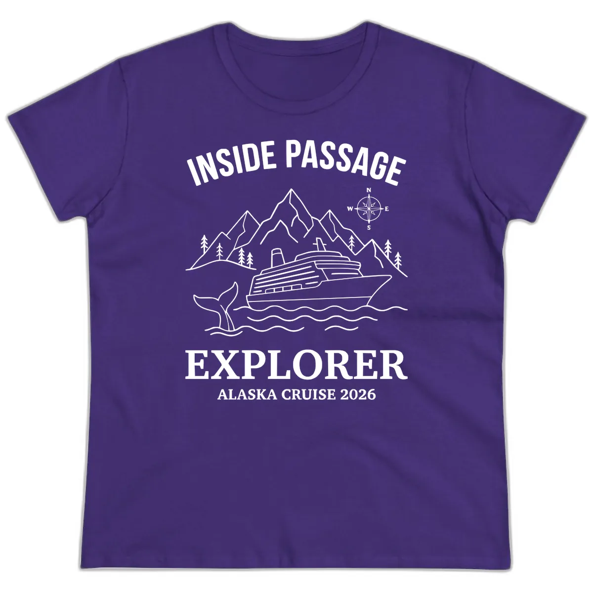 Inside Passage Explorer Alaska Cruise 2026 Ladies Tee in Purple