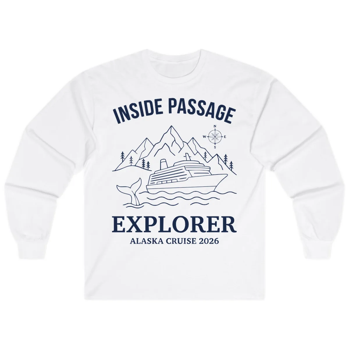 Inside Passage Explorer Alaska Cruise 2026 Long Sleeve in White