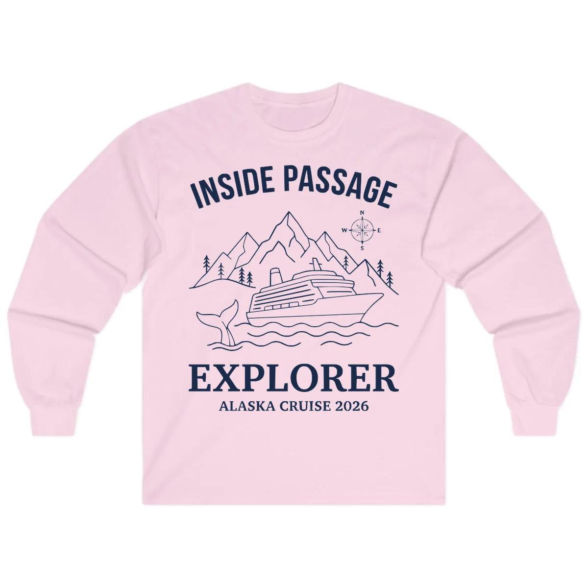Inside Passage Explorer Alaska Cruise 2026 Long Sleeve in Light Pink