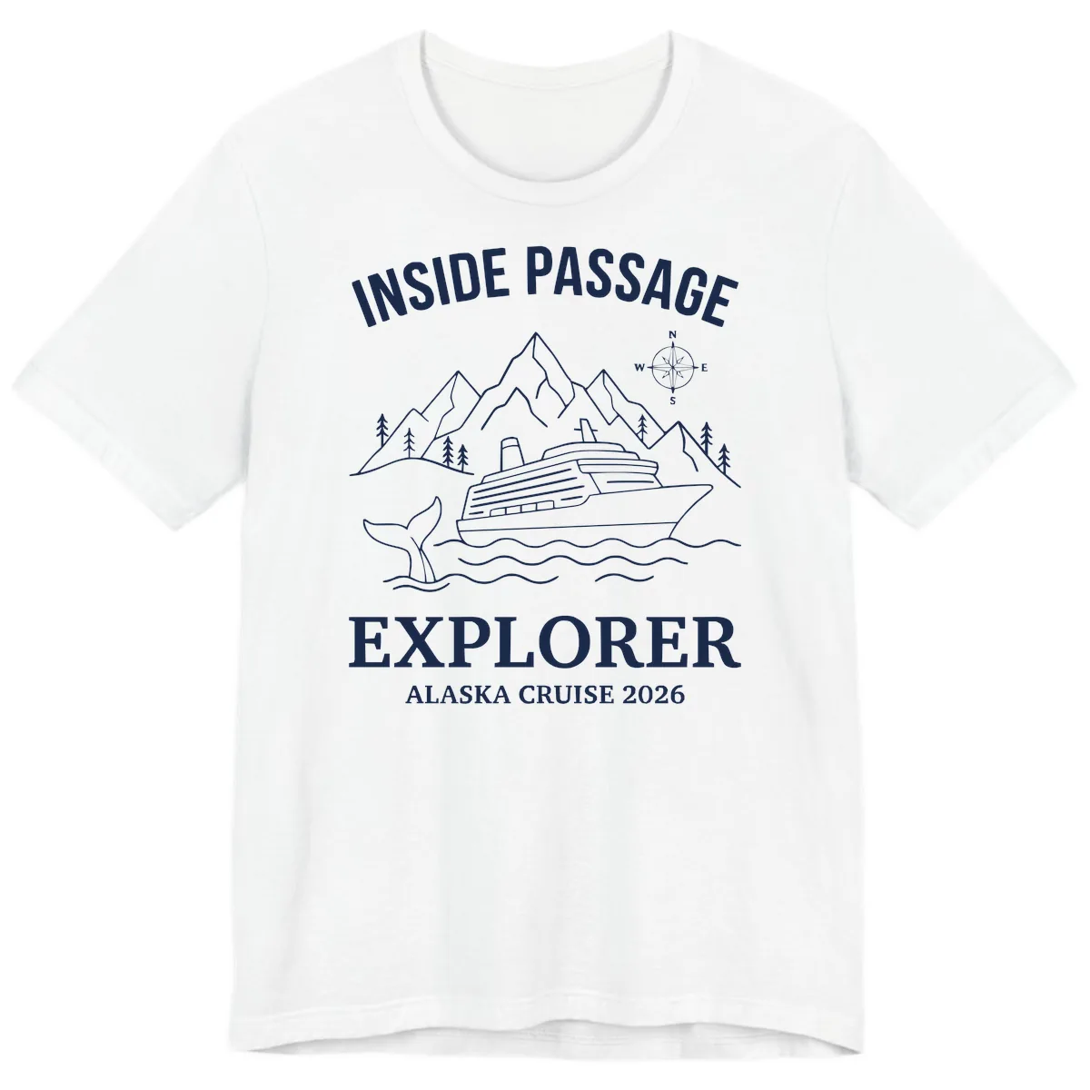 Inside Passage Explorer Alaska Cruise 2026 Premium T-Shirt in White