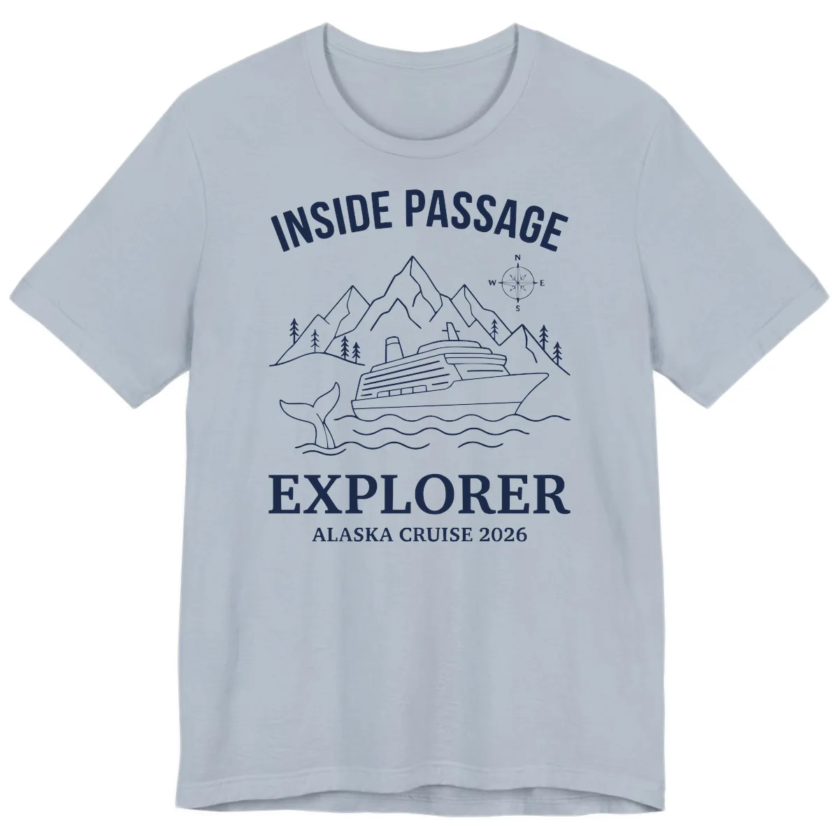 Inside Passage Explorer Alaska Cruise 2026 Premium T-Shirt in Light Blue