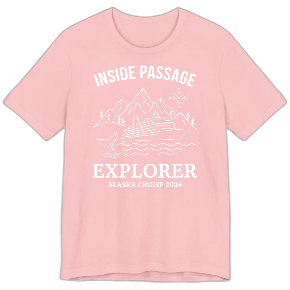 Inside Passage Explorer Alaska Cruise 2026 Premium T-Shirt in Pink