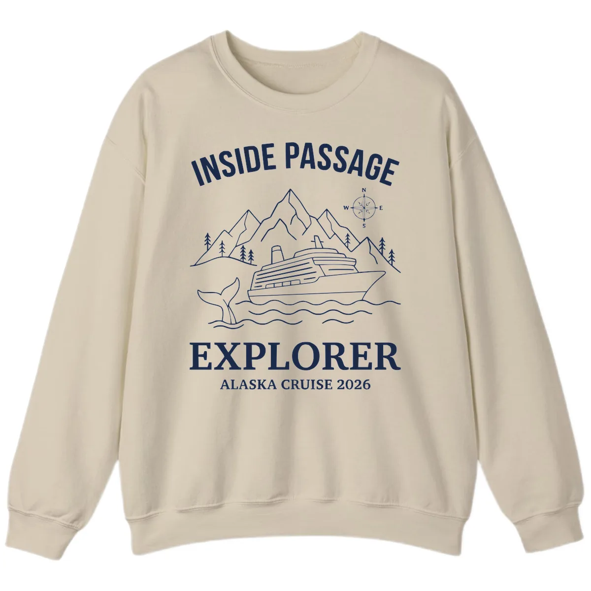 Inside Passage Explorer Alaska Cruise 2026 Sweatshirt in Sand
