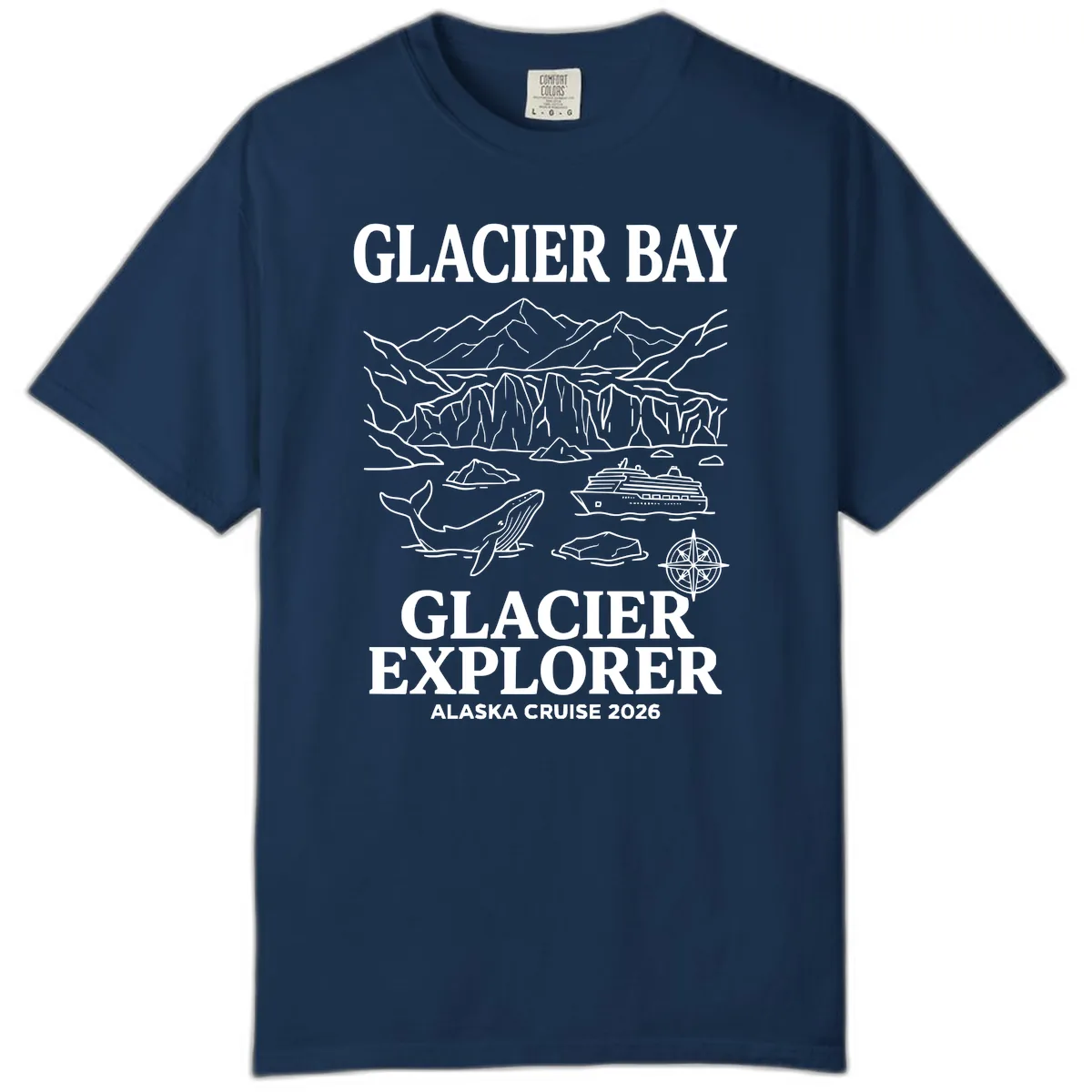 Glacier Bay Explorer Alaska Cruise Comfort Color in Navy