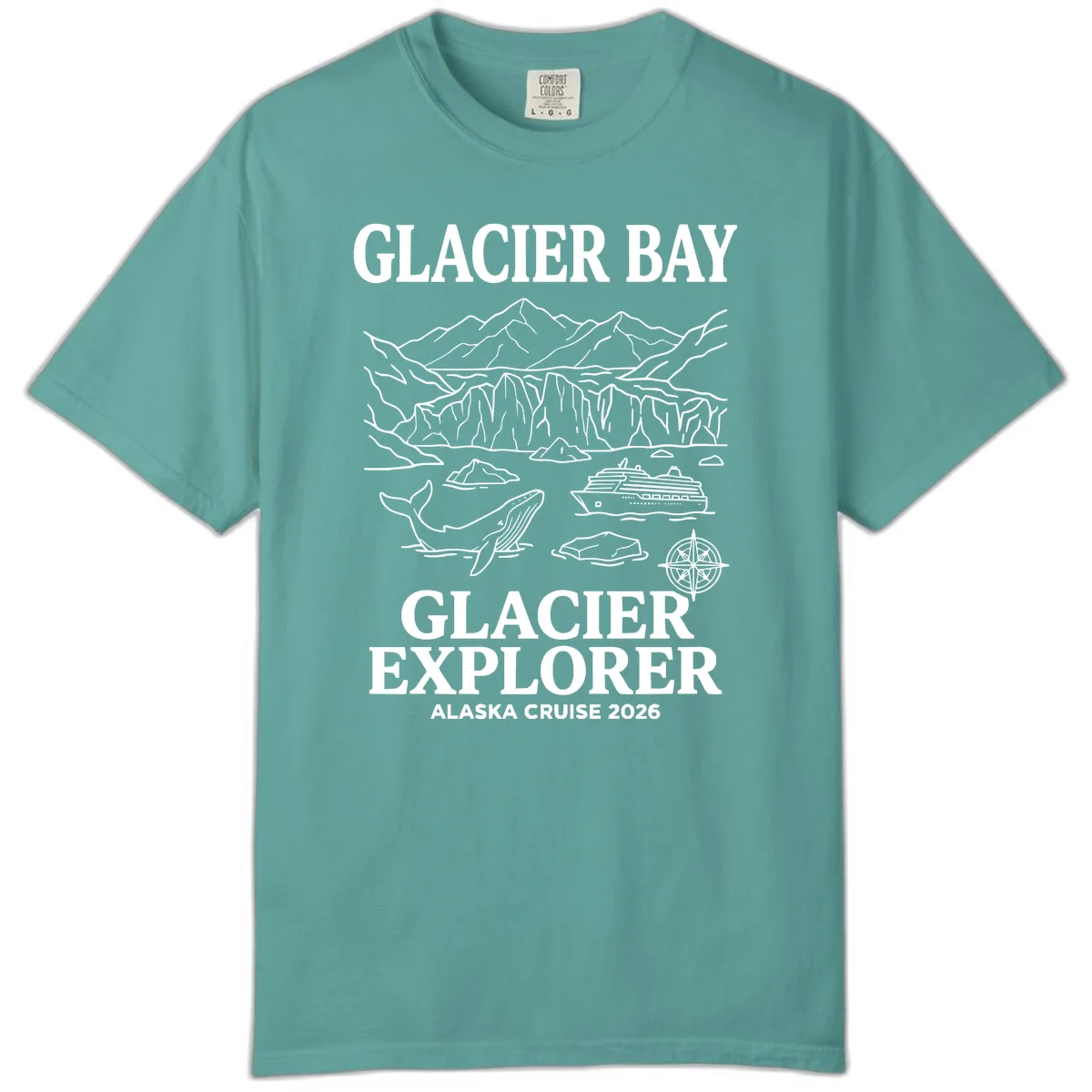 Glacier Bay Explorer Alaska Cruise Comfort Color in Seafoam