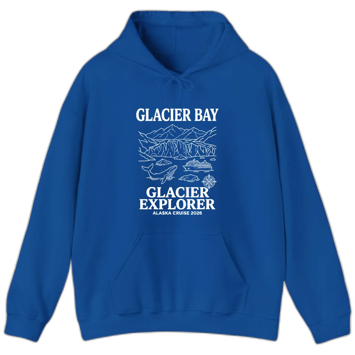 Glacier Bay Explorer Alaska Cruise Hoodie in Royal