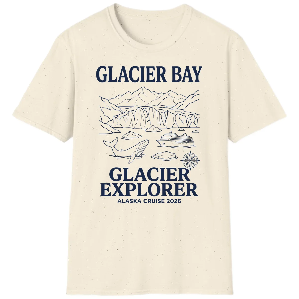 Glacier Bay Explorer Alaska Cruise T-Shirt in Natural