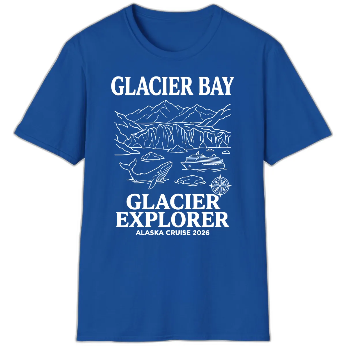 Glacier Bay Explorer Alaska Cruise T-Shirt in Royal