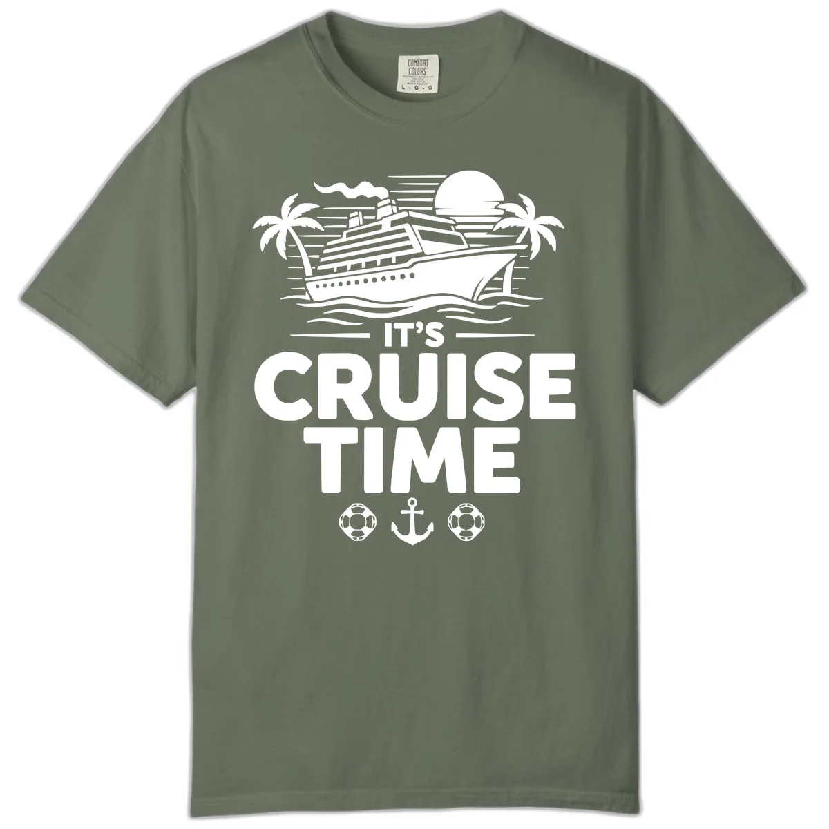 It's Cruise Time Tropical Getaway Comfort Color in Moss