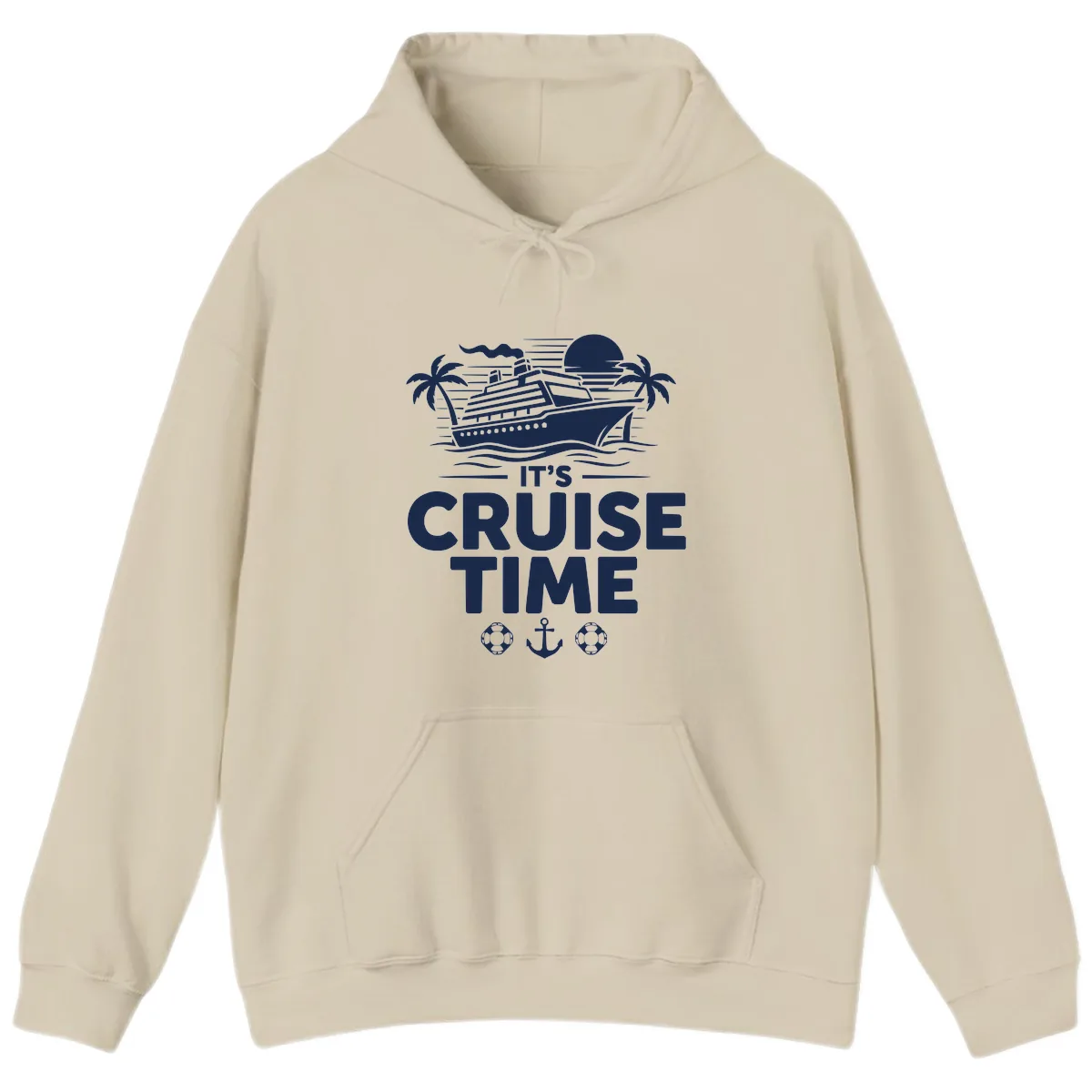 It's Cruise Time Tropical Getaway Hoodie in Sand