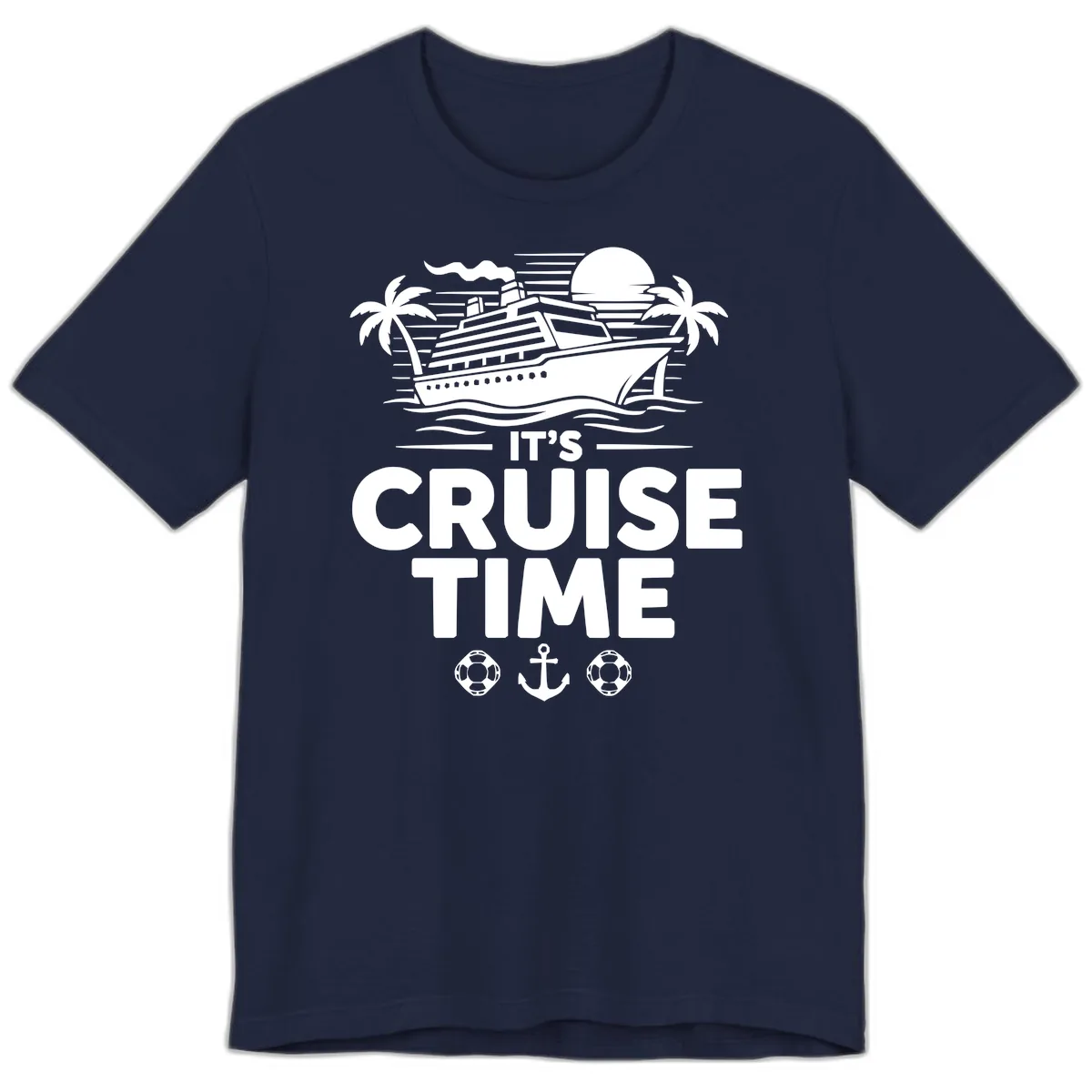 It's Cruise Time Tropical Getaway Premium T-Shirt in Navy