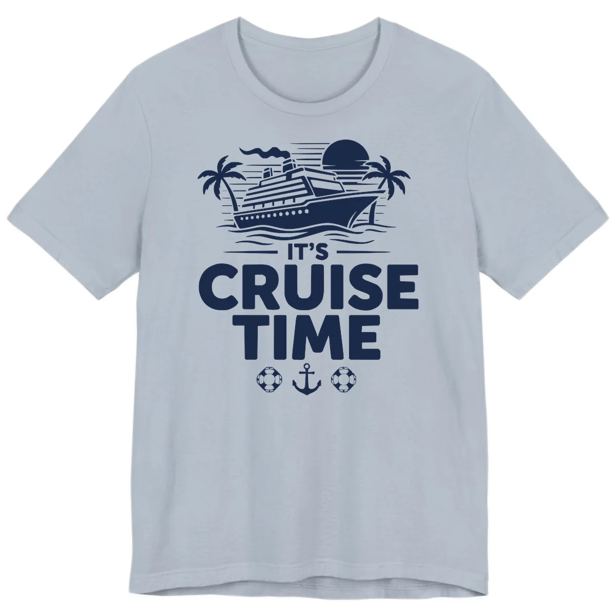 It's Cruise Time Tropical Getaway Premium T-Shirt in Light Blue