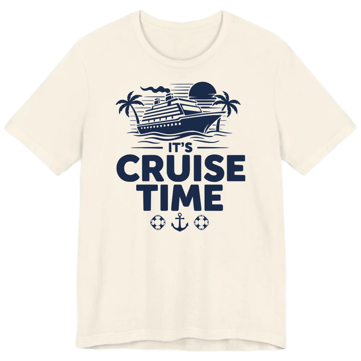 It's Cruise Time Tropical Getaway Premium T-Shirt in Natural