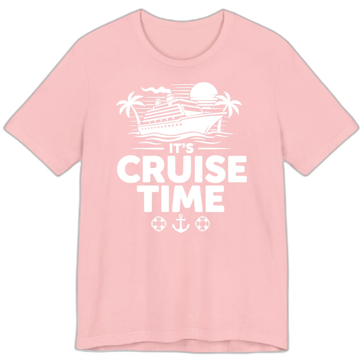 It's Cruise Time Tropical Getaway Premium T-Shirt in Pink