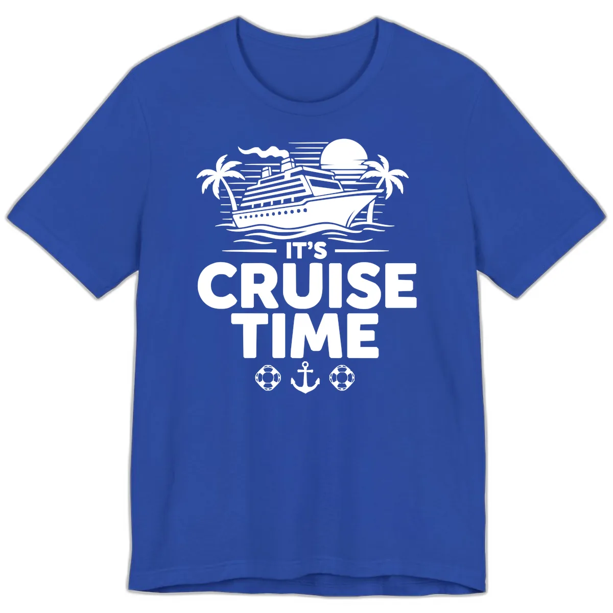 It's Cruise Time Tropical Getaway Premium T-Shirt in True Royal