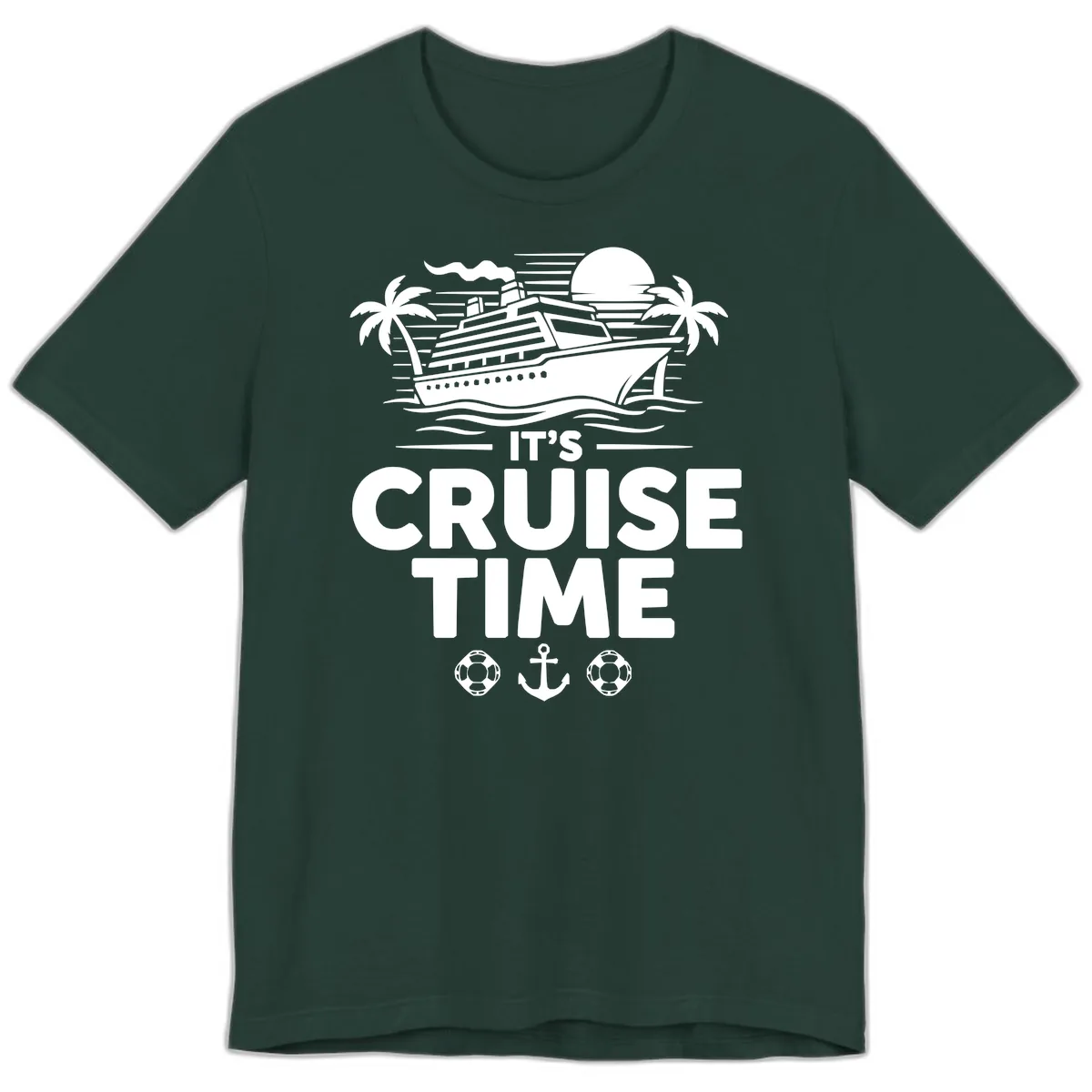 It's Cruise Time Tropical Getaway Premium T-Shirt in Forest