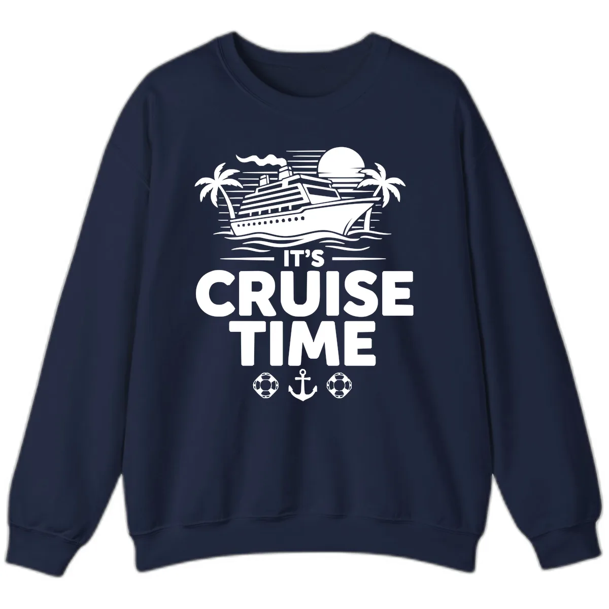 It's Cruise Time Tropical Getaway Sweatshirt in Navy