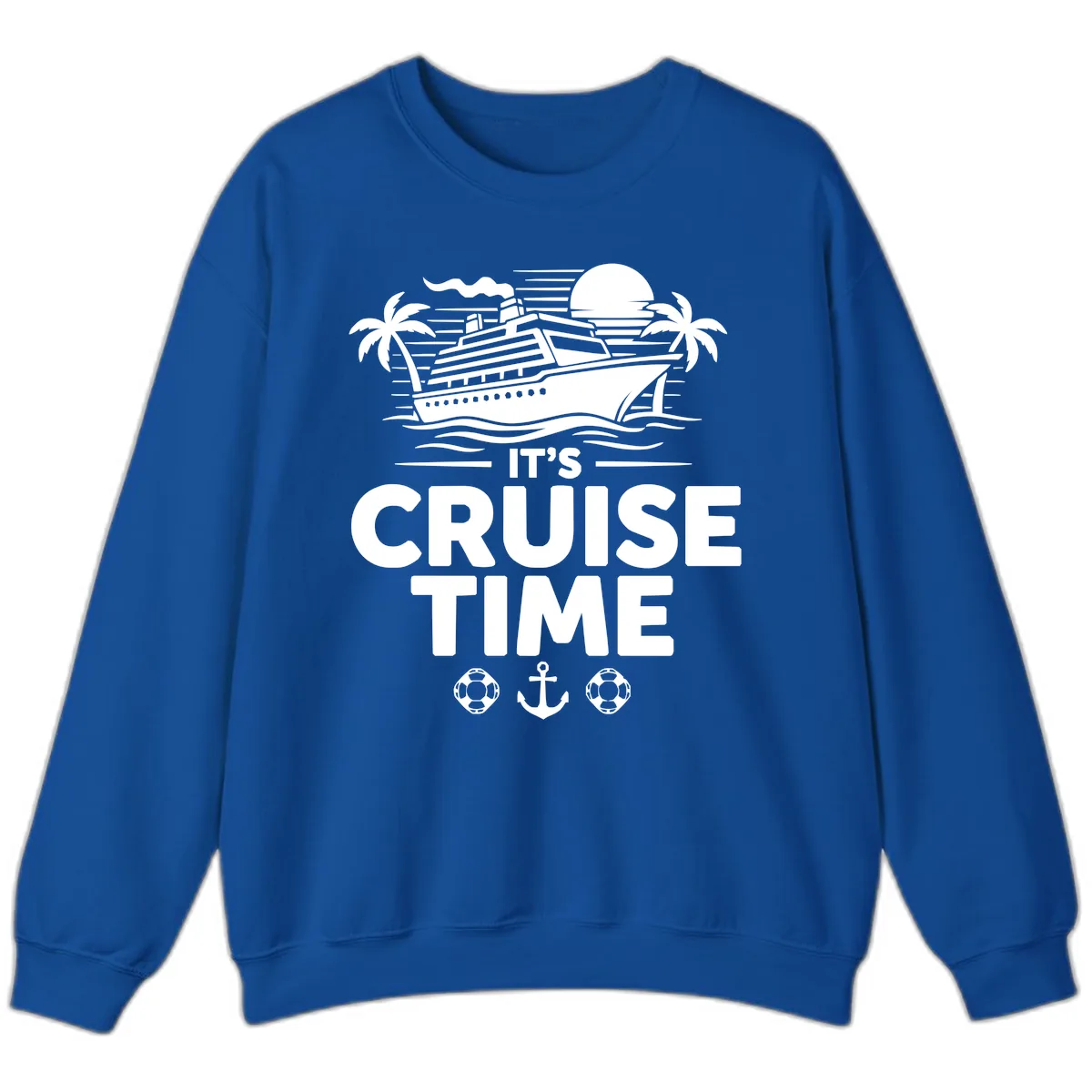 It's Cruise Time Tropical Getaway Sweatshirt in Royal