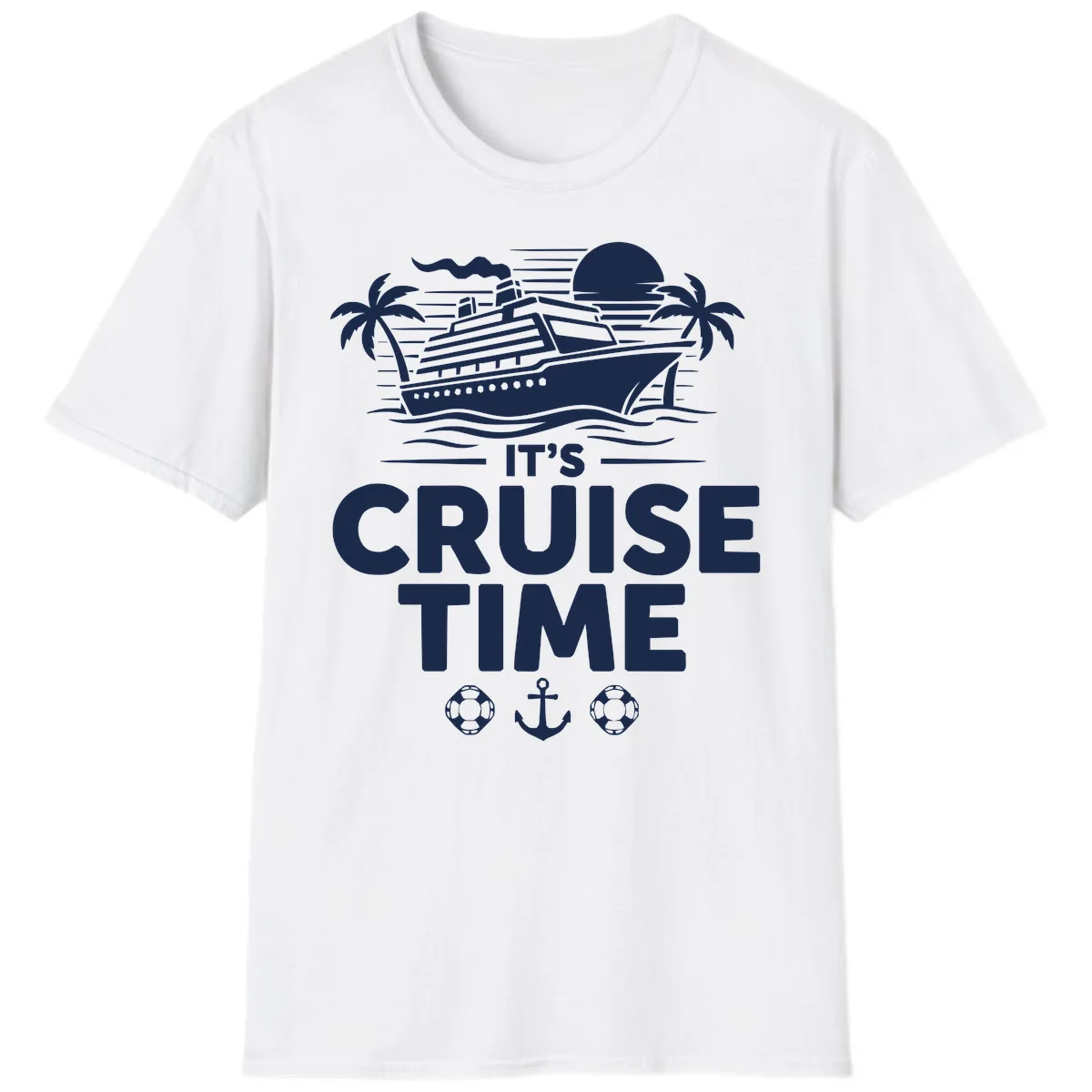It's Cruise Time Tropical Getaway T-Shirt in White