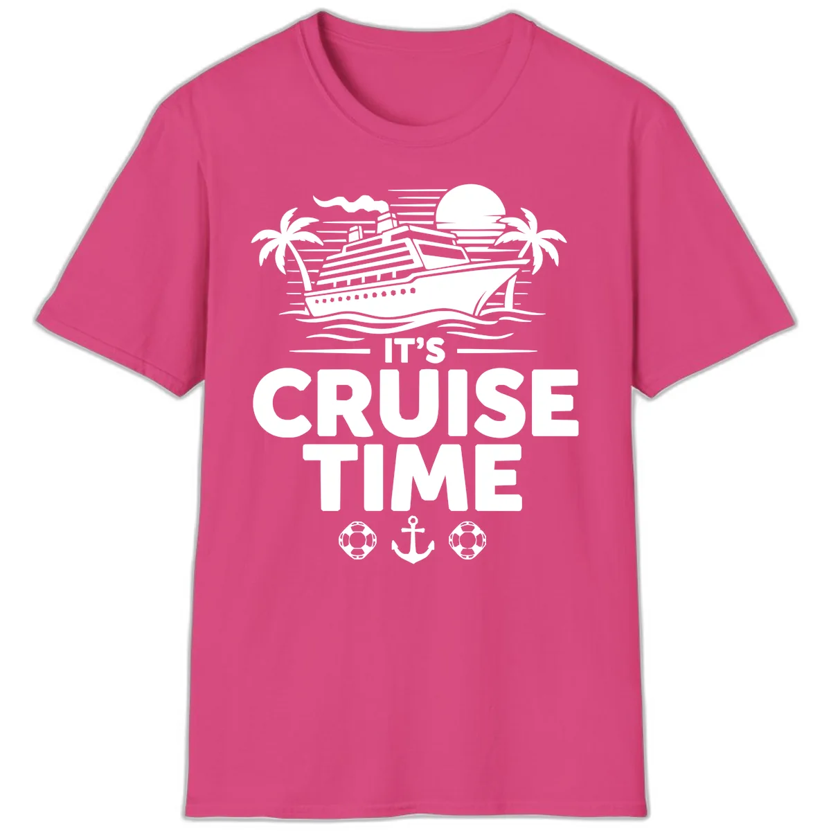 It's Cruise Time Tropical Getaway T-Shirt in Heliconia