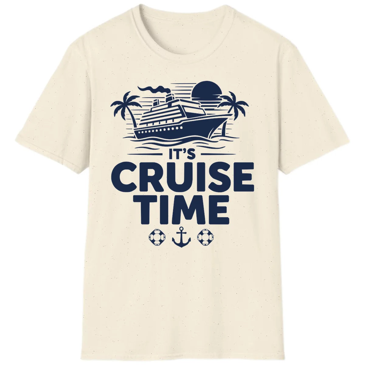 It's Cruise Time Tropical Getaway T-Shirt in Natural