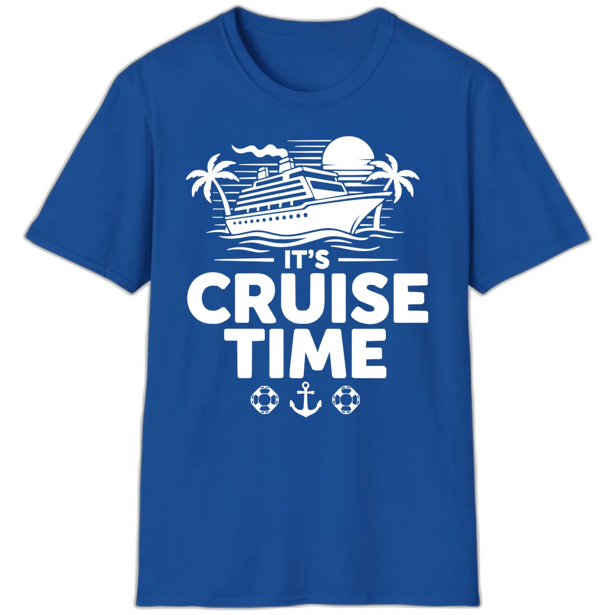 It's Cruise Time Tropical Getaway T-Shirt in Royal