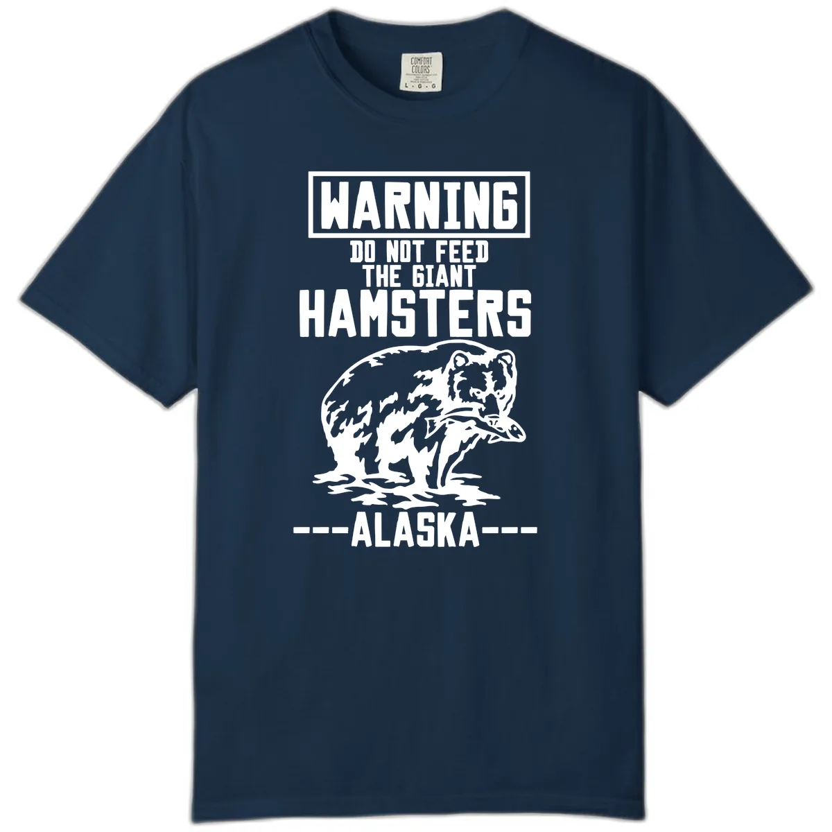 Do Not Feed The Giant Hamsters Alaska Comfort Color in True Navy
