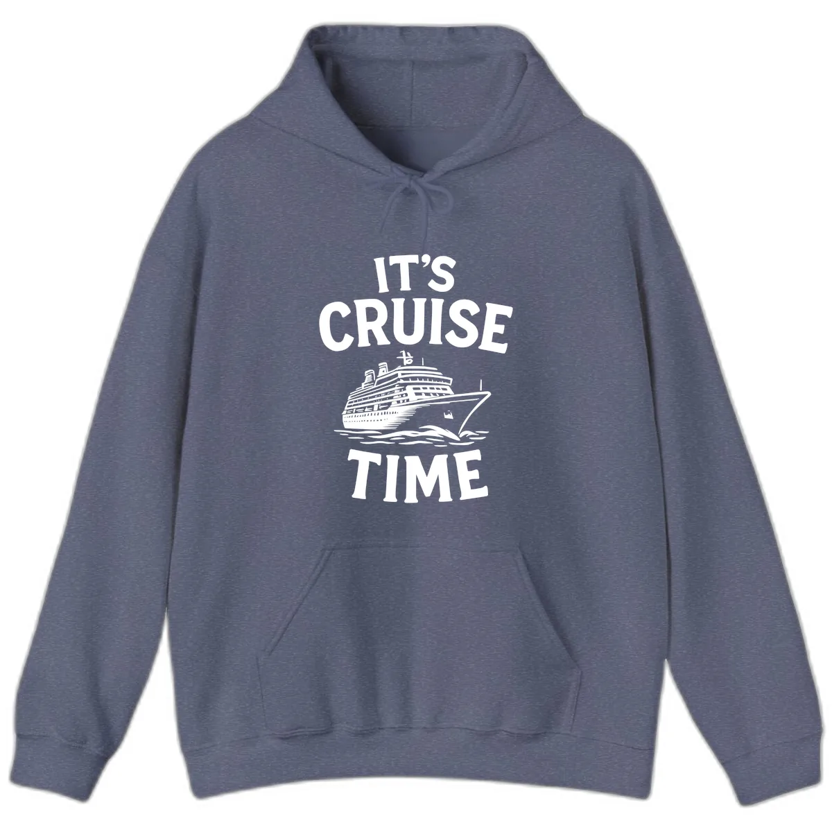 It's Cruise Time Hoodie in Heather Navy