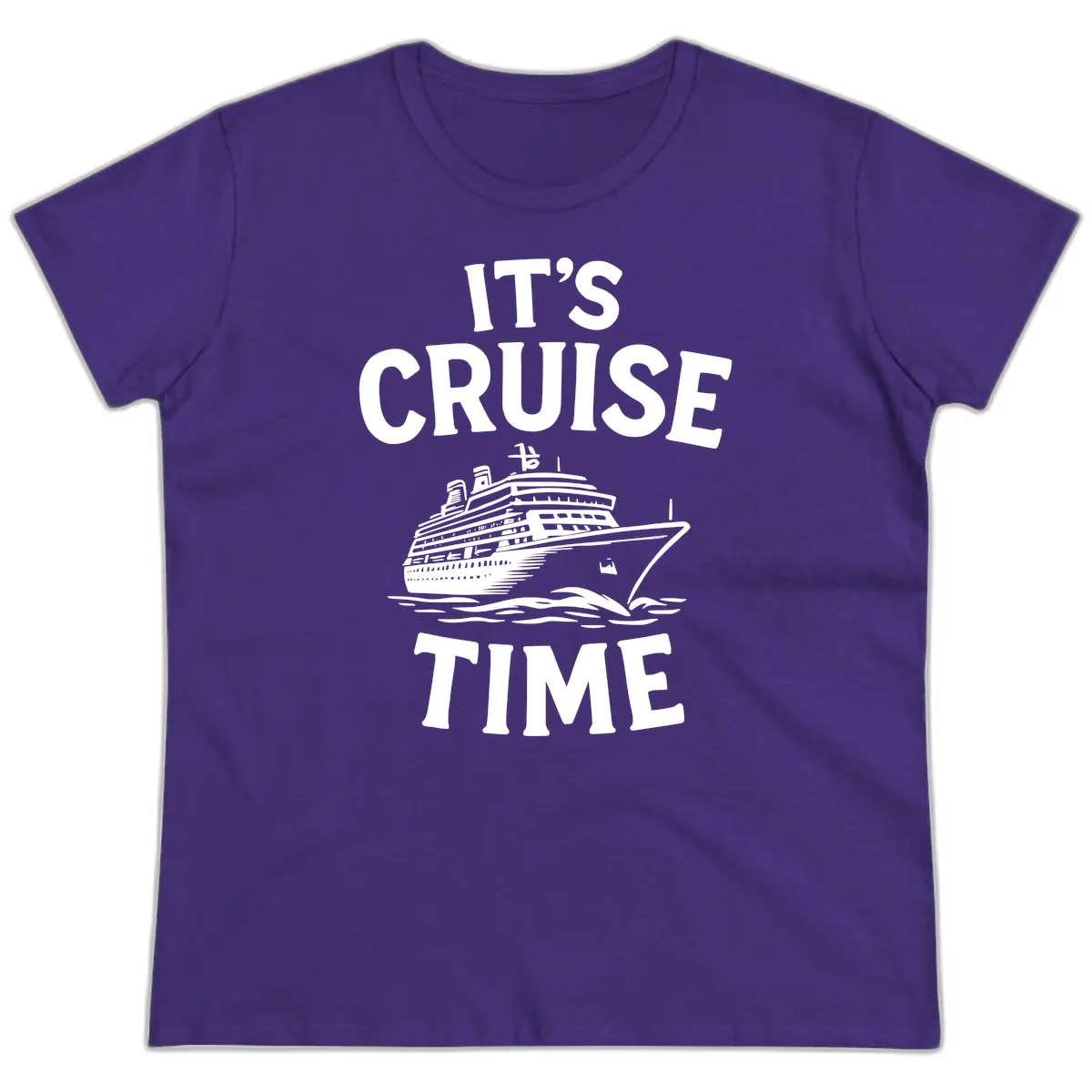 It's Cruise Time Ladies Tee in Purple
