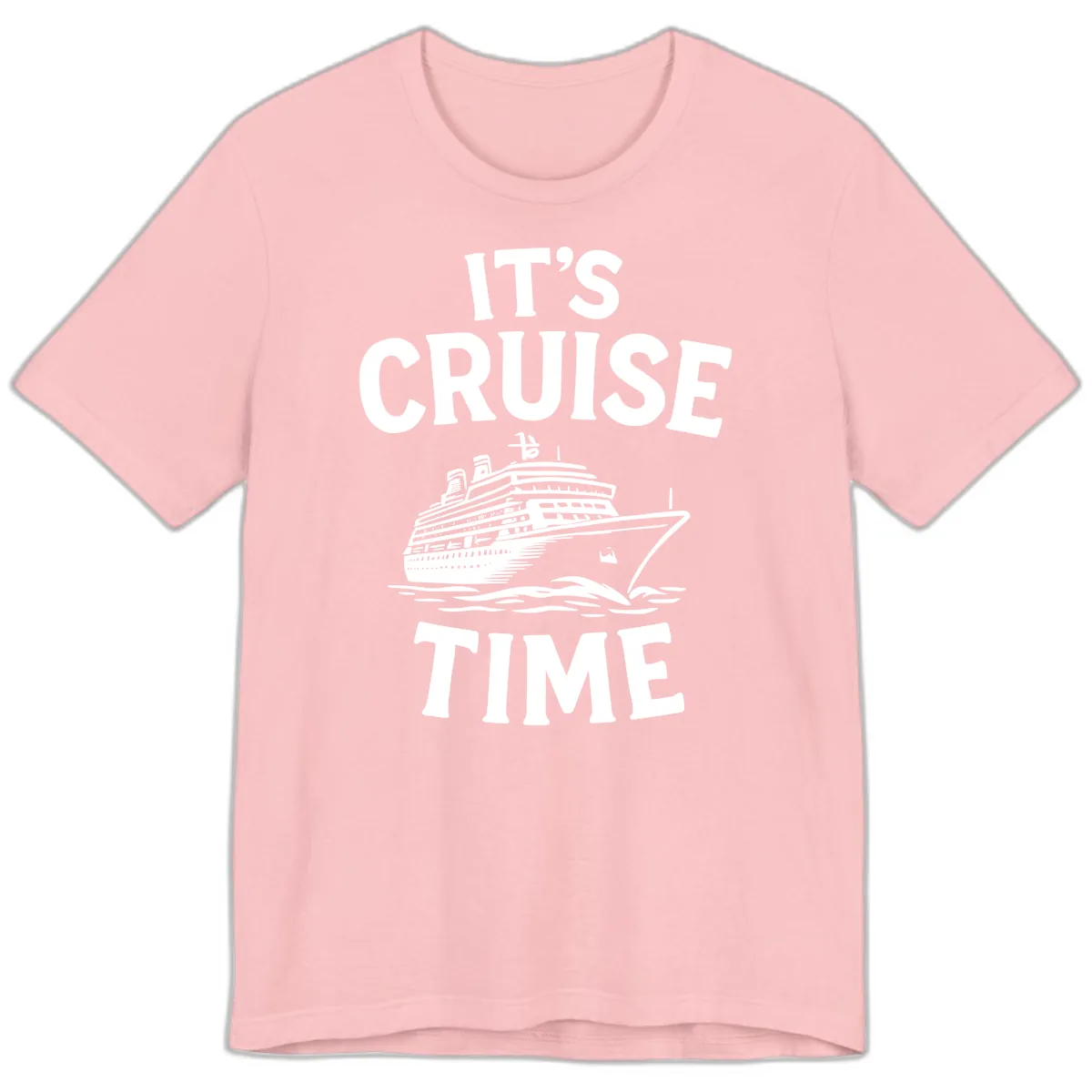 It's Cruise Time Premium T-Shirt in Pink