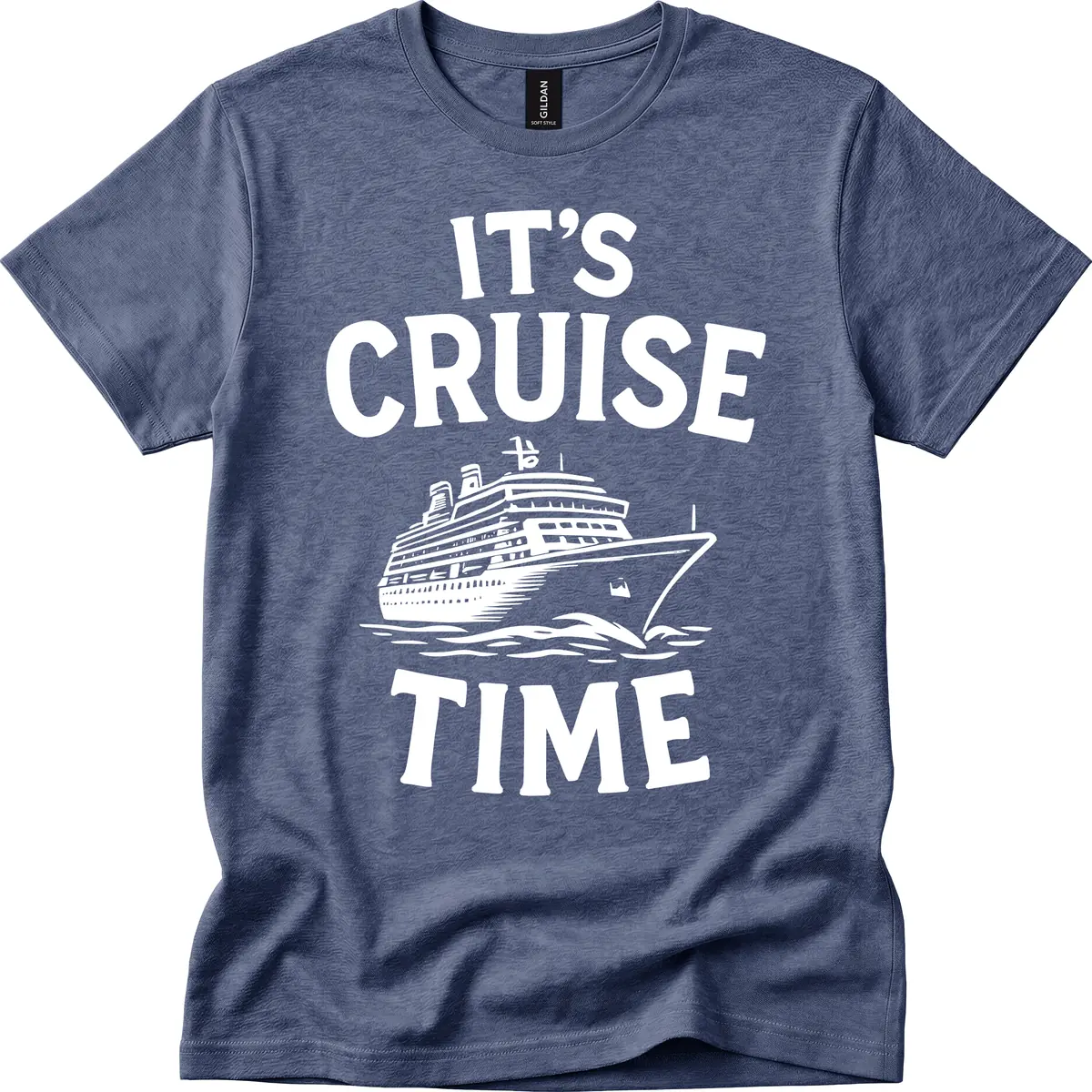 It's Cruise Time T-Shirt in Heather Navy